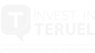 Logo Invest in Teruel en blanco